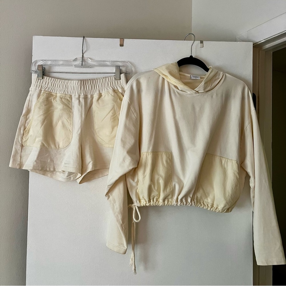 Outdoor Voices Hoodie & Shorts set
